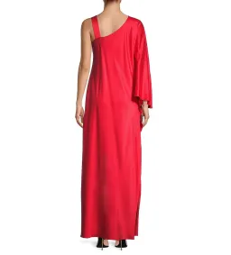 Ginger and Smart Grace One Shoulder Silk Maxi Dress in Red Size AU 16 for rent on The Volte - image 3