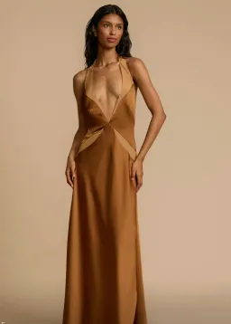 Arcina Ori Devora Dress Maxi Brown Size AU 8 for rent on The Volte - image 1