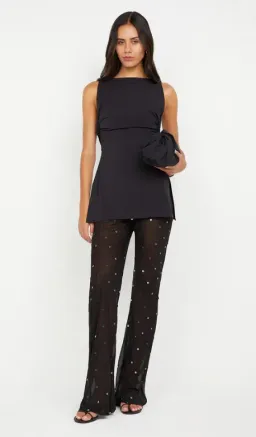 Bec and Bridge Domenic Boatneck Top in Black and Arielle Pant in Black Sequin Set Size 8 / Small AU for rent on The Volte - image 3