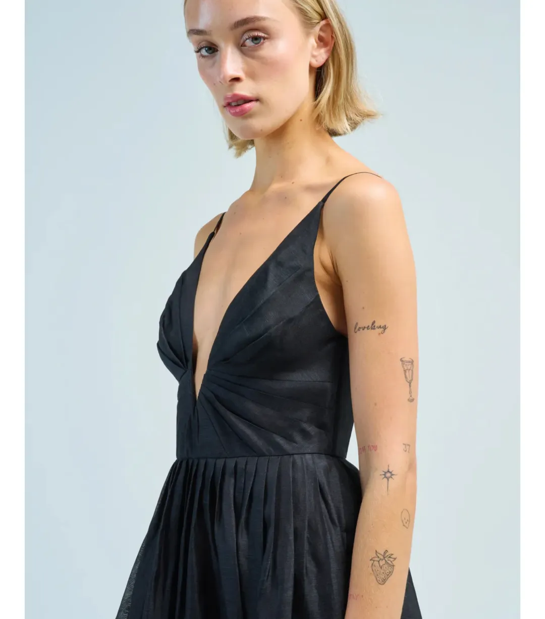 Zimmermann Hypnotic V Neck Midi Dress in Black Size 4 / AU 16 for rent on The Volte - main image
