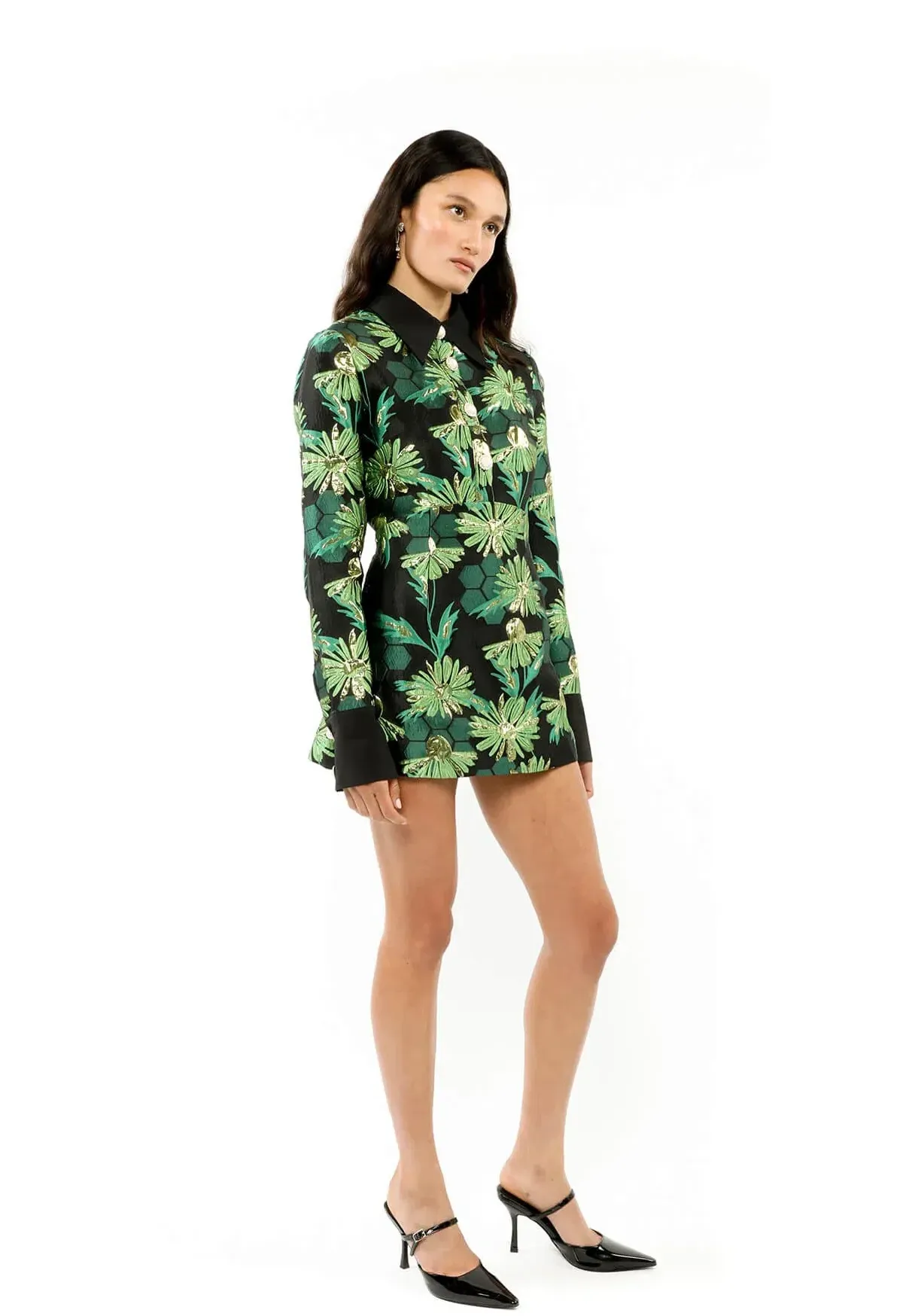 Alice Mccall Leebelle Mini Dress Black/green Size 8 - Image 2