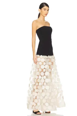 Bronx And Banco Harper Strapless Black and Beige Gown Size AU 8 for rent on The Volte - image 2