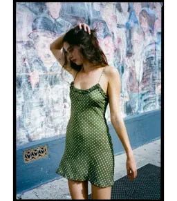 Realisation Par Eliza Mini Dress in Khaki Spot Size S / AU 8 for rent on The Volte - image 4