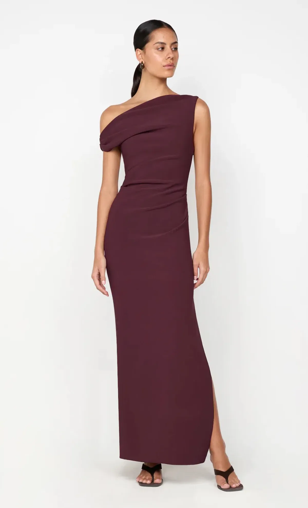 Bec & Bridge Leora Asym Maxi Dress Plum Size 10 - Image 1