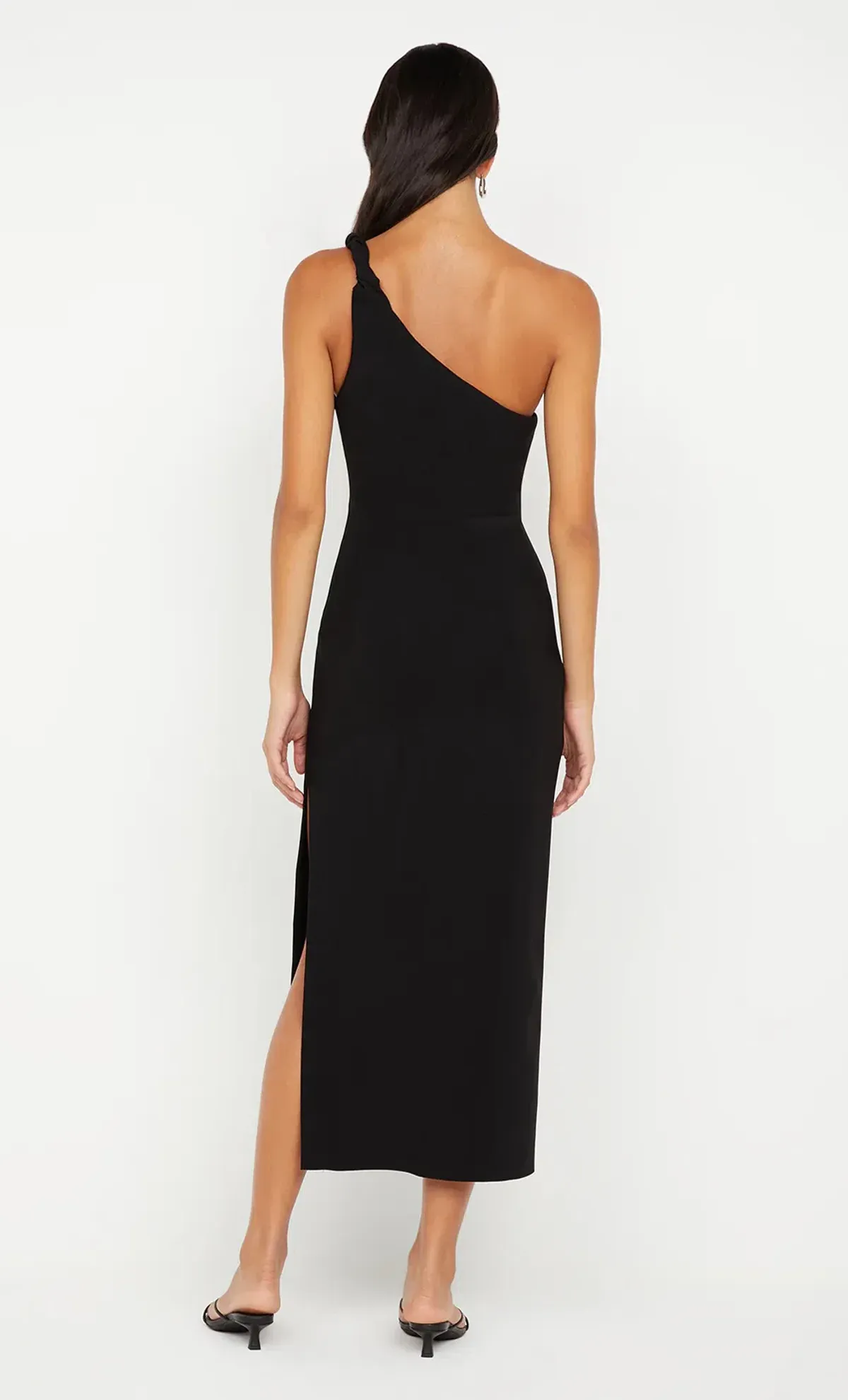 BEC & BRIDGE ARIVEN ASYM MIDI DRESS / BLACK / SIZE 10 - Image 4