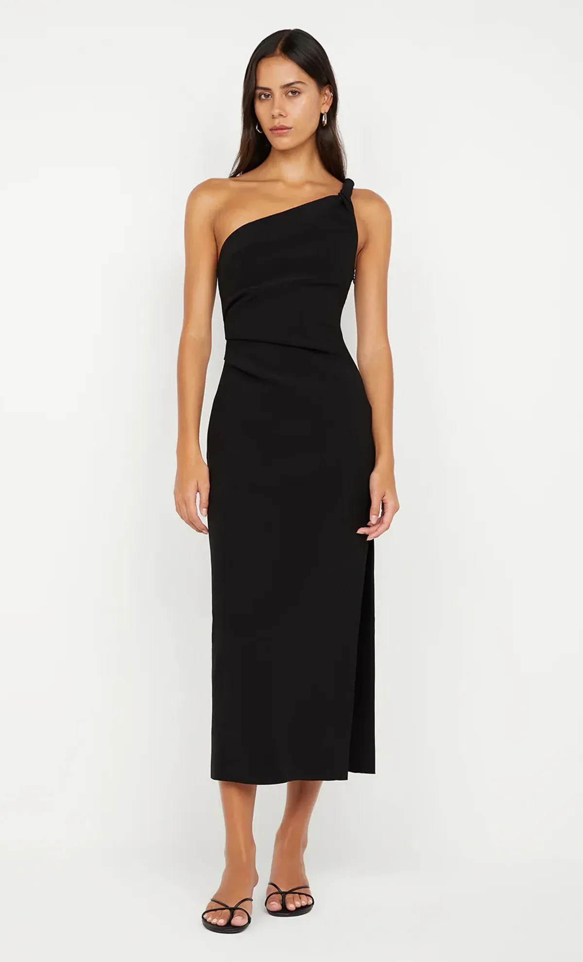 BEC & BRIDGE ARIVEN ASYM MIDI DRESS / BLACK / SIZE 10 - Image 2