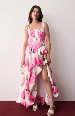 Aje Alani Gown Maxi in Pink Size AU 12 for rent on The Volte - image 2