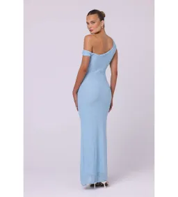 Isabelle Quinn Tula Maxi Dress Blue Sequin Size 6 for rent on The Volte - image 3