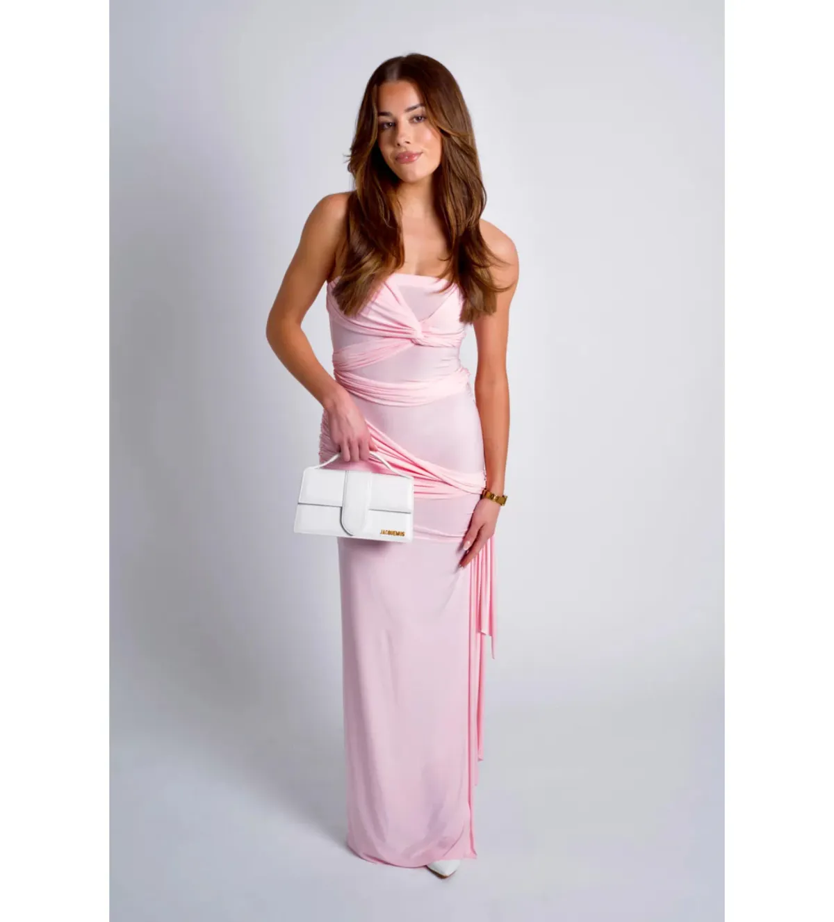 Natalie Rolt Miranda Gown in Blossom , Pink Size 6 for rent on The Volte - main image