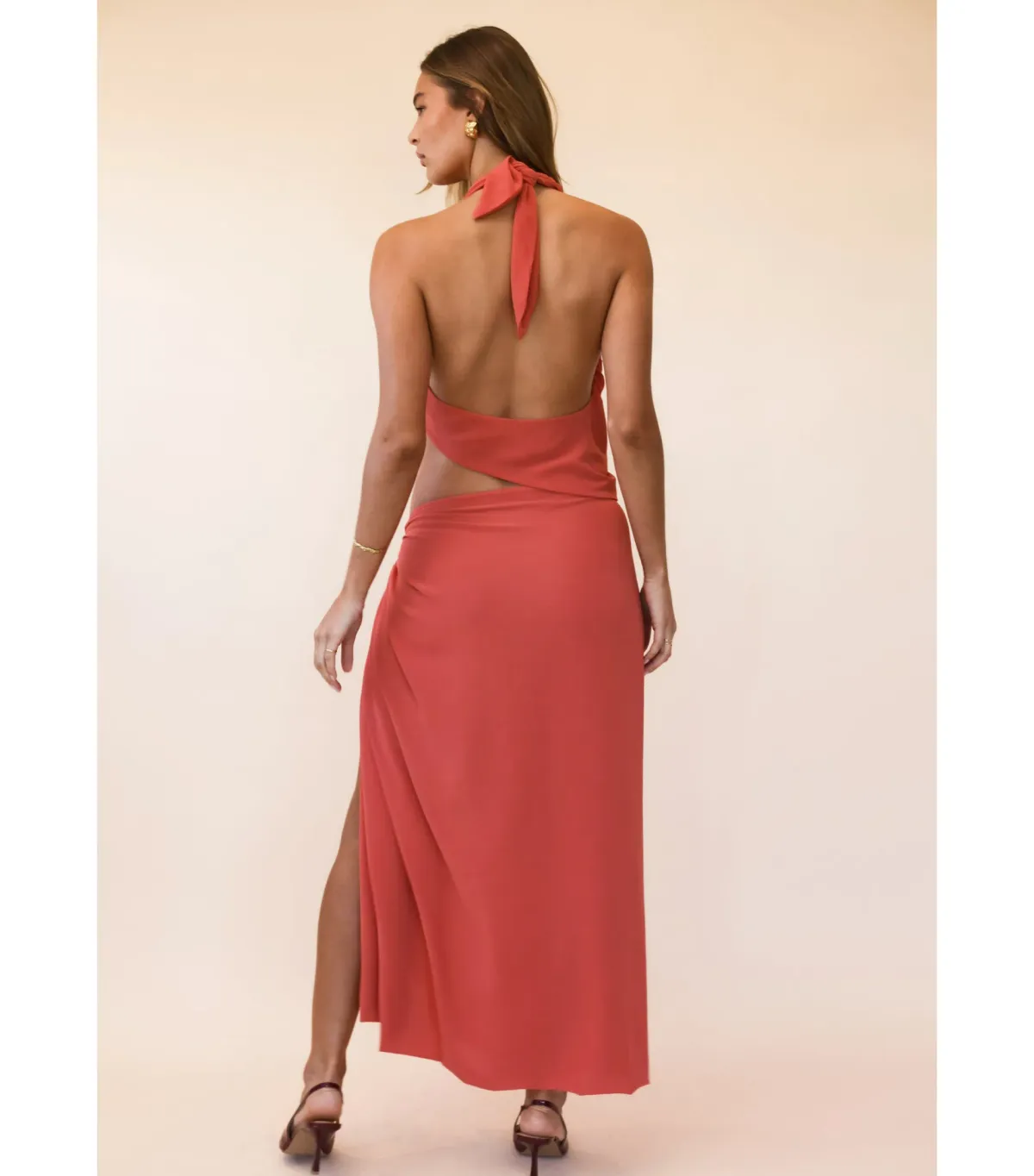 Koster Kulture Bobbies Top and Maxi Skirt Set in Coral Size S / AU 8 - Image 4
