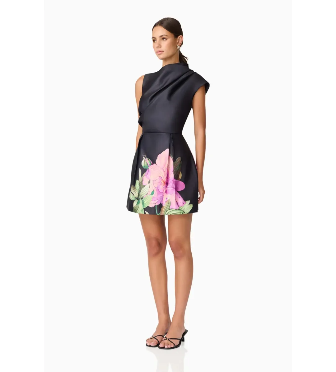 Elliatt Azelie Aysmmetrical Mini Dress in Black Size S / AU 8 for rent on The Volte - main image