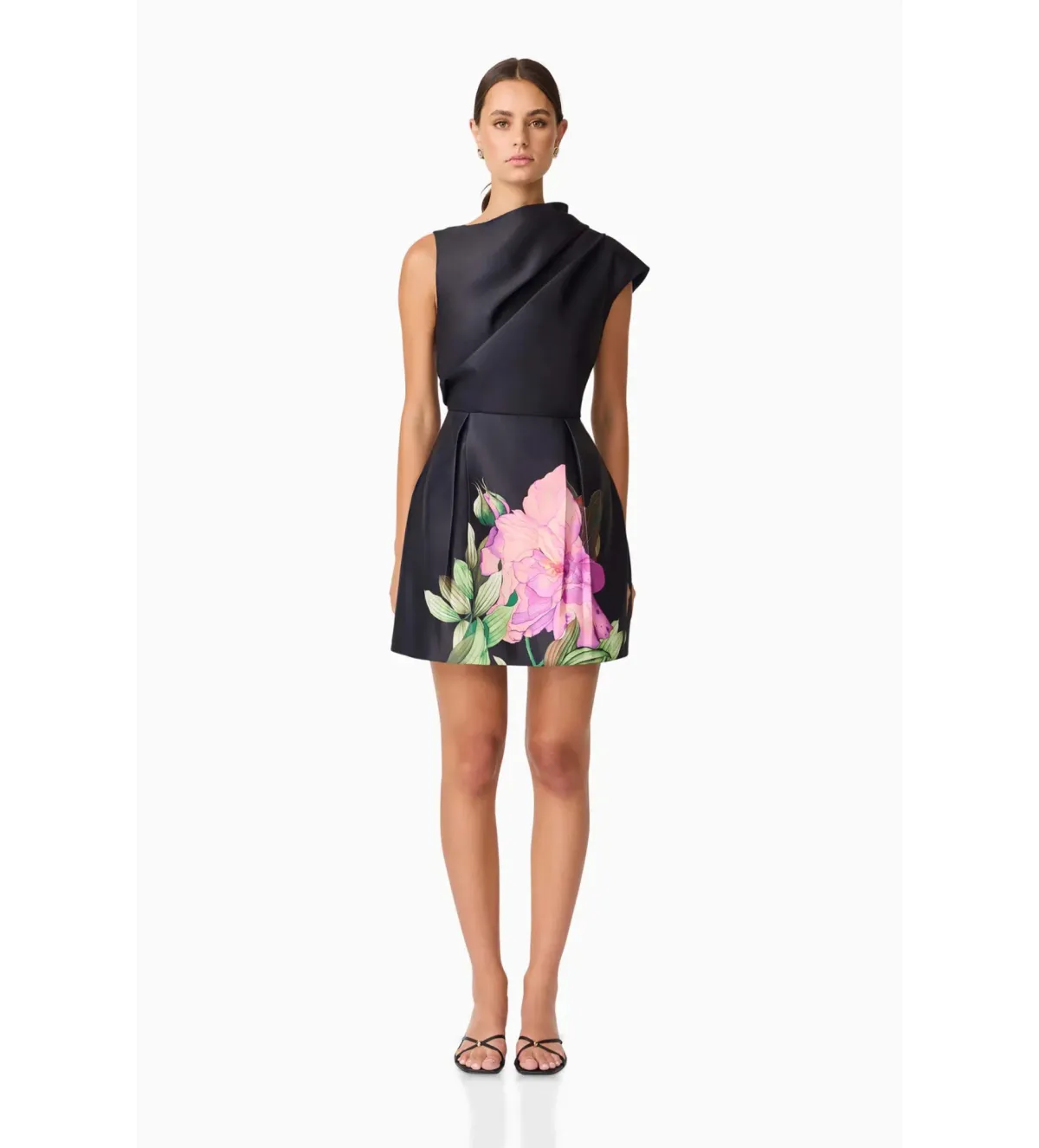 Elliatt Azelie Aysmmetrical Mini Dress in Black Size S / AU 8 for rent on The Volte - main image