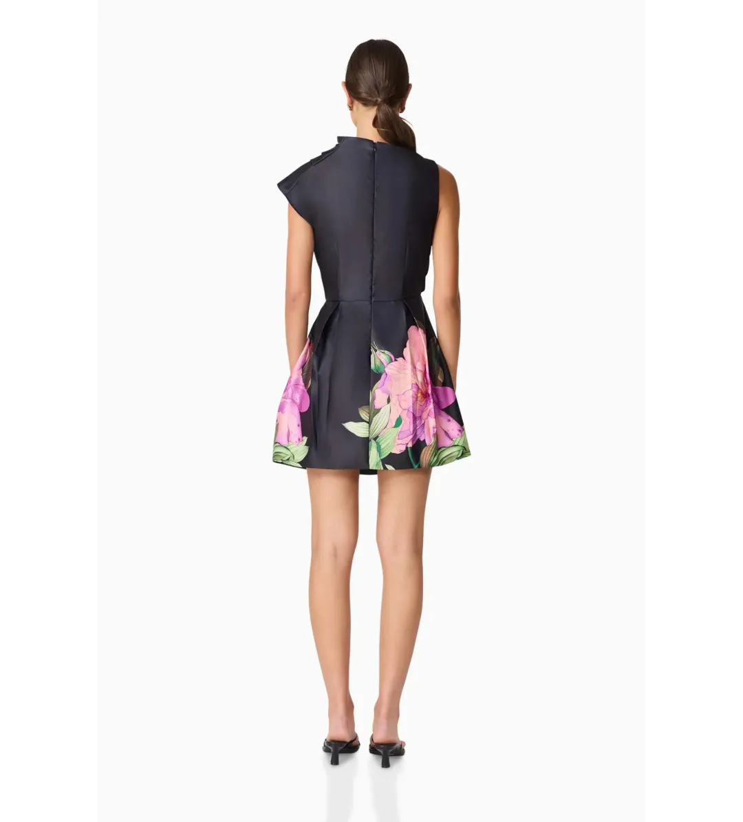 Elliatt Azelie Aysmmetrical Mini Dress in Black Size S / AU 8 for rent on The Volte - main image