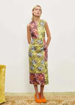 Alemais Adriana Jacquard Midi Gown Multi Size AU 10 for rent on The Volte - image 1
