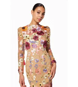 Elliatt Shannon 3D Floral Midi Dress In Pink Size S / AU 8 for rent on The Volte - image 4