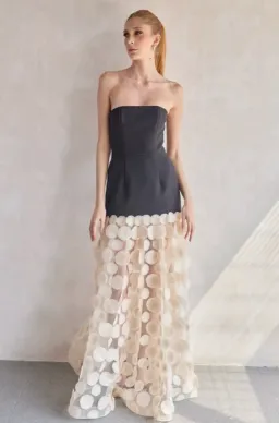 Bronx And Banco Harper Strapless Black and Beige Gown Size XS/Au 6 for rent on The Volte - image 4