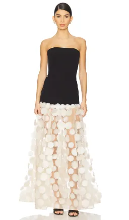 Bronx And Banco Harper Strapless Black and Beige Gown Size XS/Au 6 for rent on The Volte - image 2