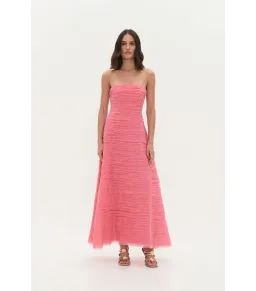 Aje Soundscape Maxi Dress in Guava Pink Size AU 6 for rent on The Volte - image 1