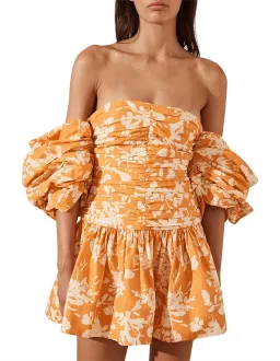 Shona Joy: MIRELLA RUCHED FRILL MINI DRESS for rent on The Volte - image 1