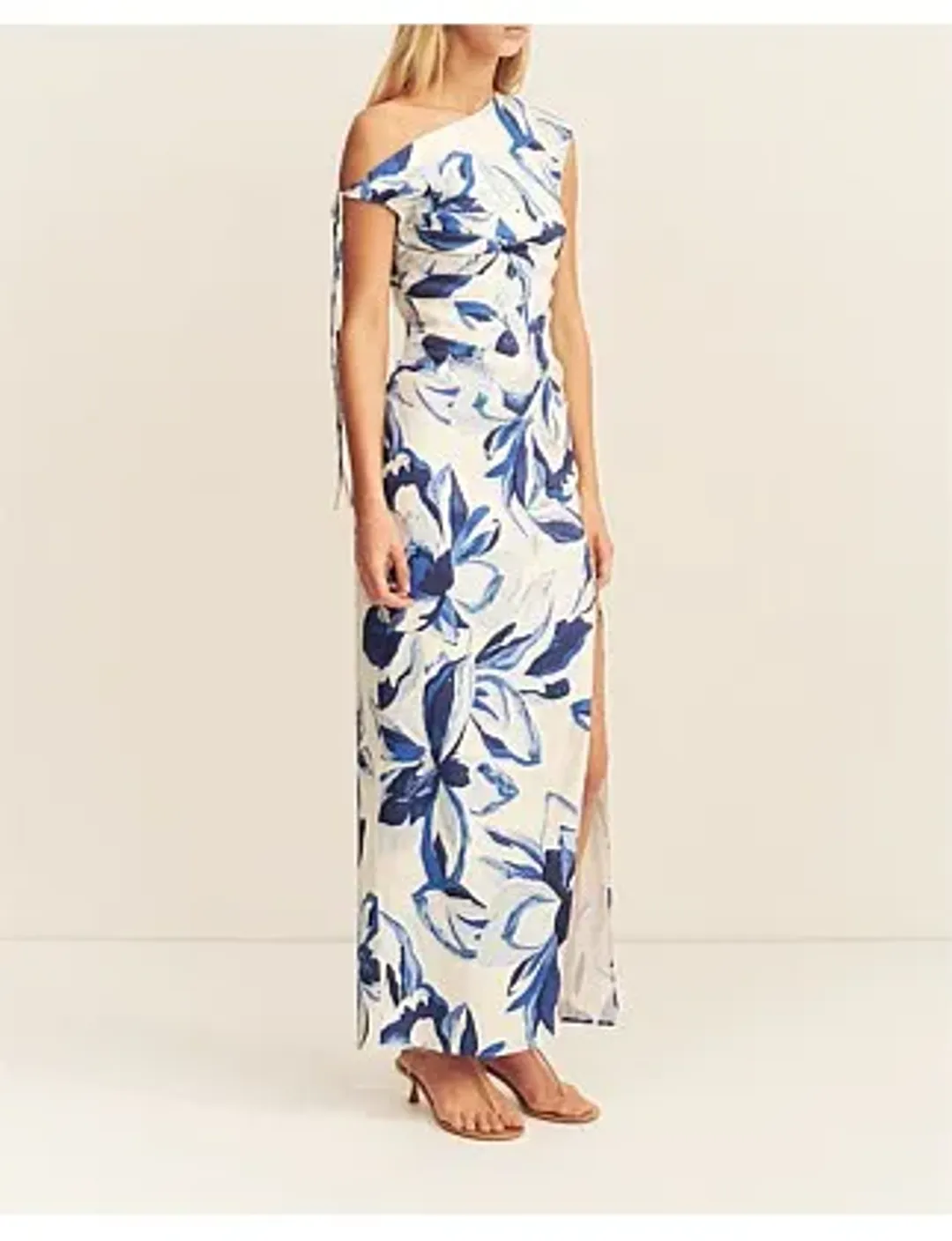 Stevie Gathered Maxi Dress Bluebird Size AU 12 for rent on The Volte - main image