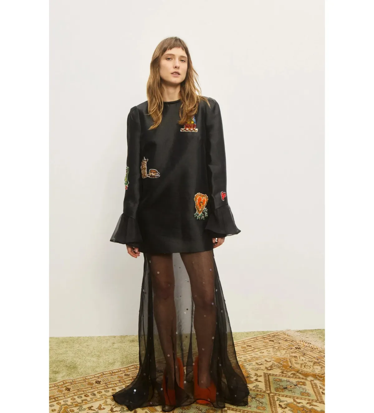Alemais Ginger Embellished Gown Black Size 10 for rent on The Volte - main image
