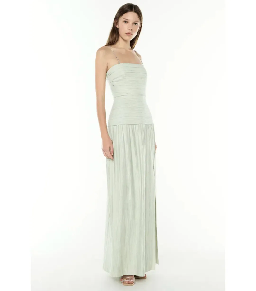 Manning Cartell Royal Debut Maxi Dress in Sage Green Size AU 8 for rent on The Volte - main image