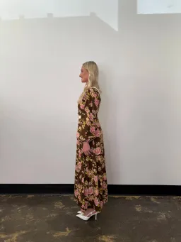 BOHEMIAN TRADERS JULIET SCOOP NECK MIDI / CHOCOLATE / SIZE 8 for rent on The Volte - image 4