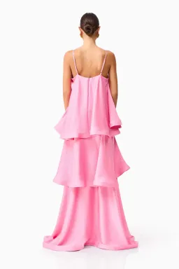 Elliatt Tilly Tiered Maxi Dress Pink Size 10 for rent on The Volte - image 2