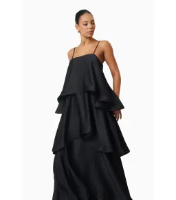 Elliatt Tilly Tiered Maxi Dress Black Size AU 10 for rent on The Volte - image 3