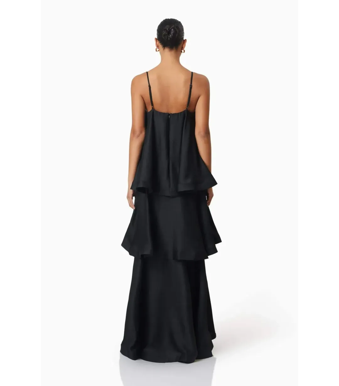 Elliatt Tilly Tiered Maxi Dress Black Size AU 10 for rent on The Volte - main image