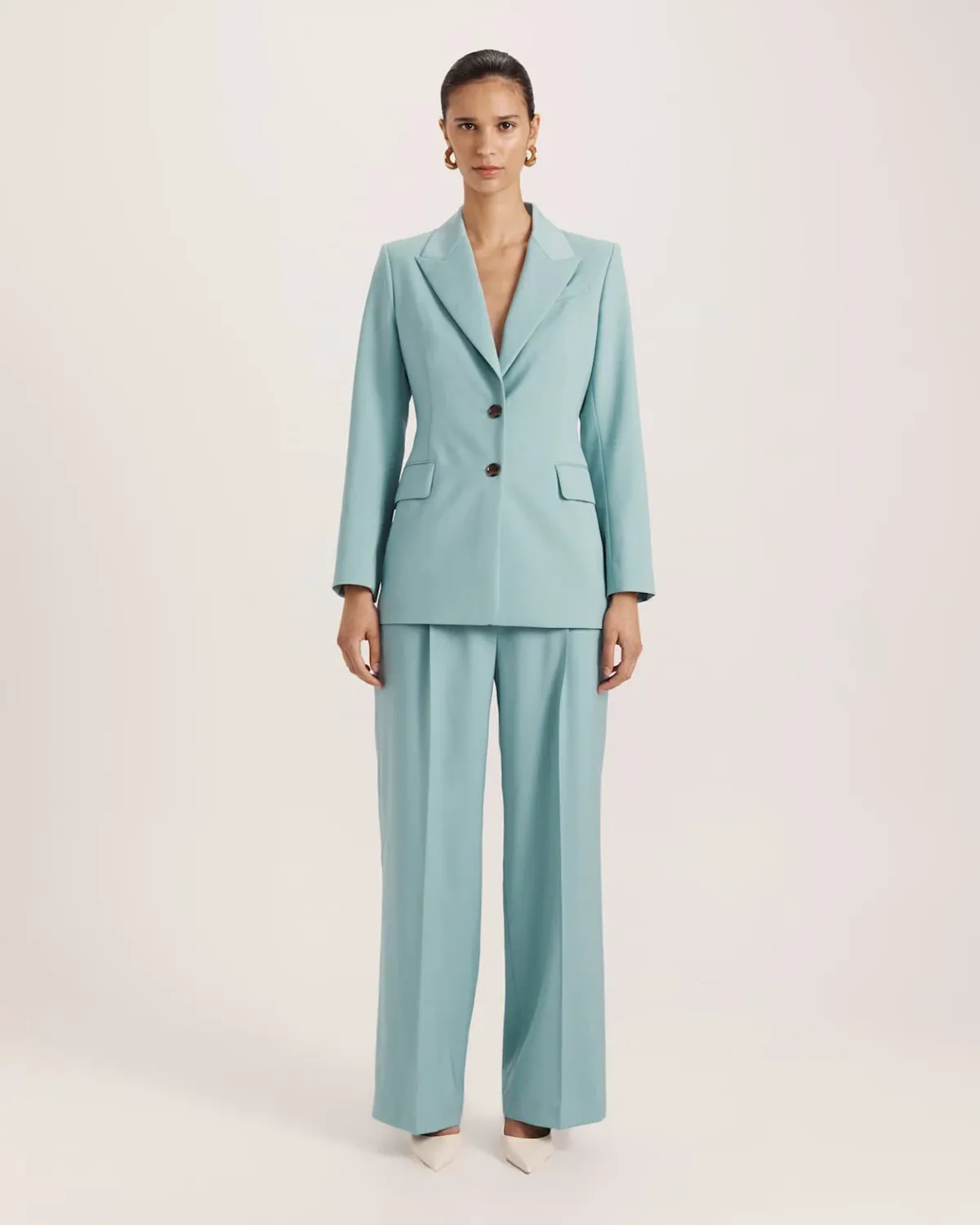 Saba Suki Classic Blazer Seafoam Size 12 - Image 1