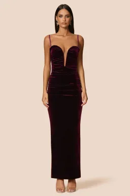 Love Nookie Nina Gown in Mulberry Size AU8 for rent on The Volte - image 3