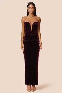 Love Nookie Nina Gown in Mulberry Size AU8 for rent on The Volte - image 1