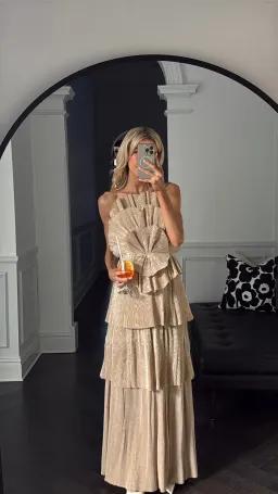 Aje Kyra Gown Gold Size AU 10 for rent on The Volte - image 1