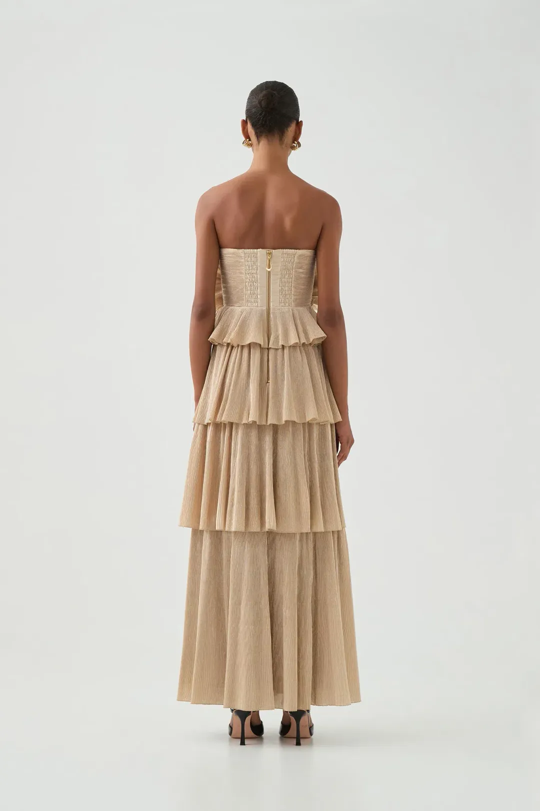 Aje Kyra Gown Gold Size AU 10 for rent on The Volte - main image