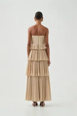 Aje Kyra Gown Gold Size AU 10 for rent on The Volte - image 4