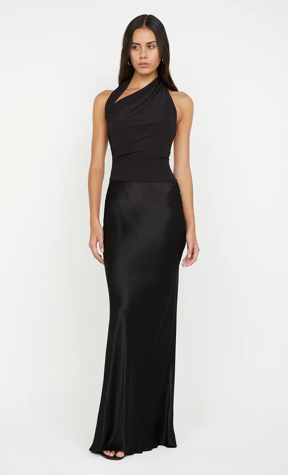 Bec & Bridge Ida Halter Asymmetrical Maxi Black Size AU 6 - Image 1