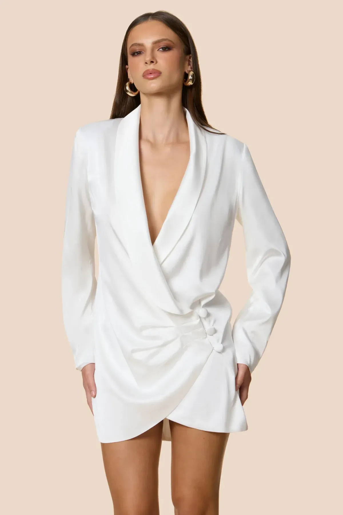 Love Nookie Penelope Blazer Dress Ivory Size 8 - Image 3