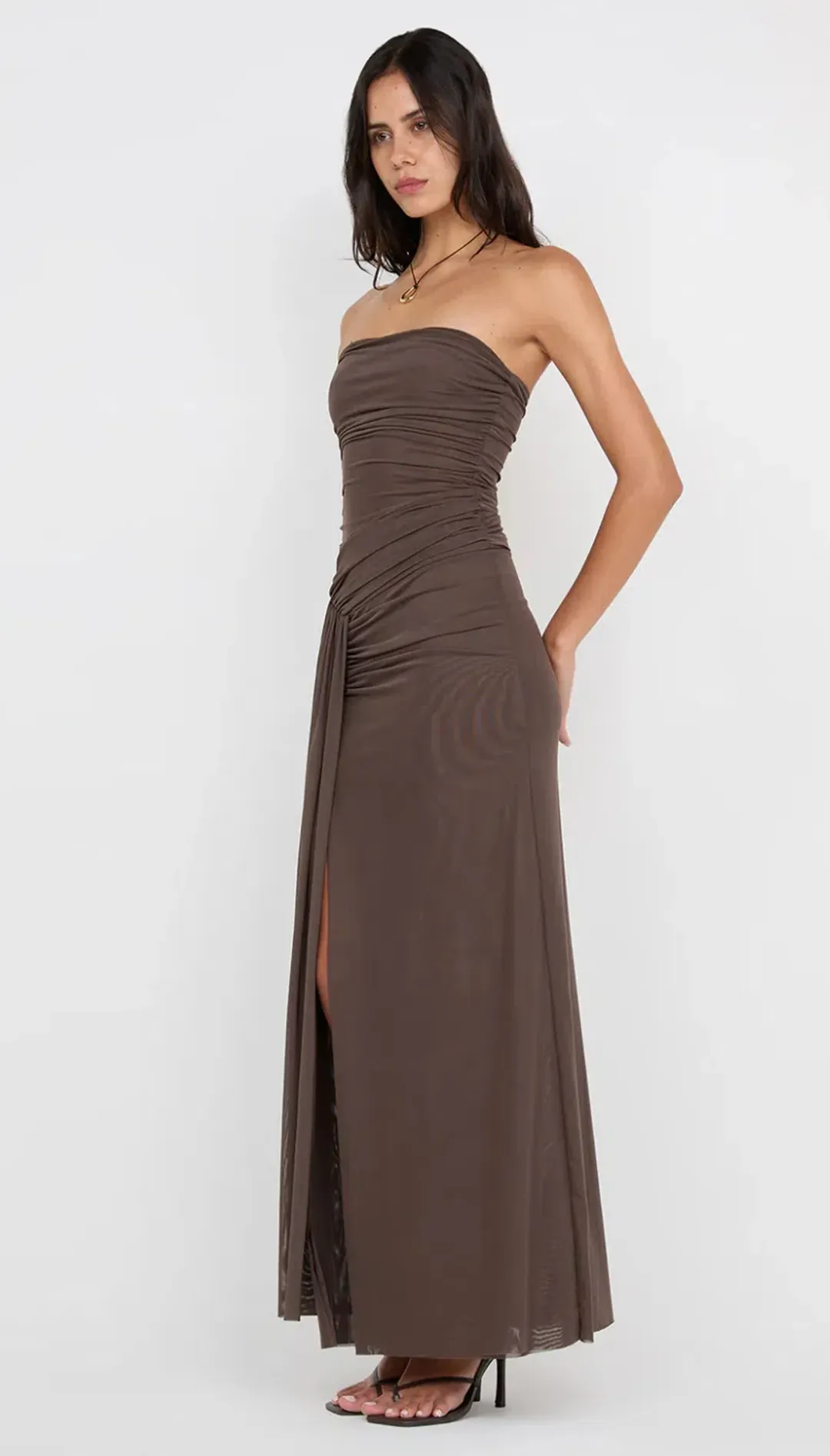 Bec + Bridge Ida Strapless Dress Milk Chocolate Size 6 for rent on The Volte - main image