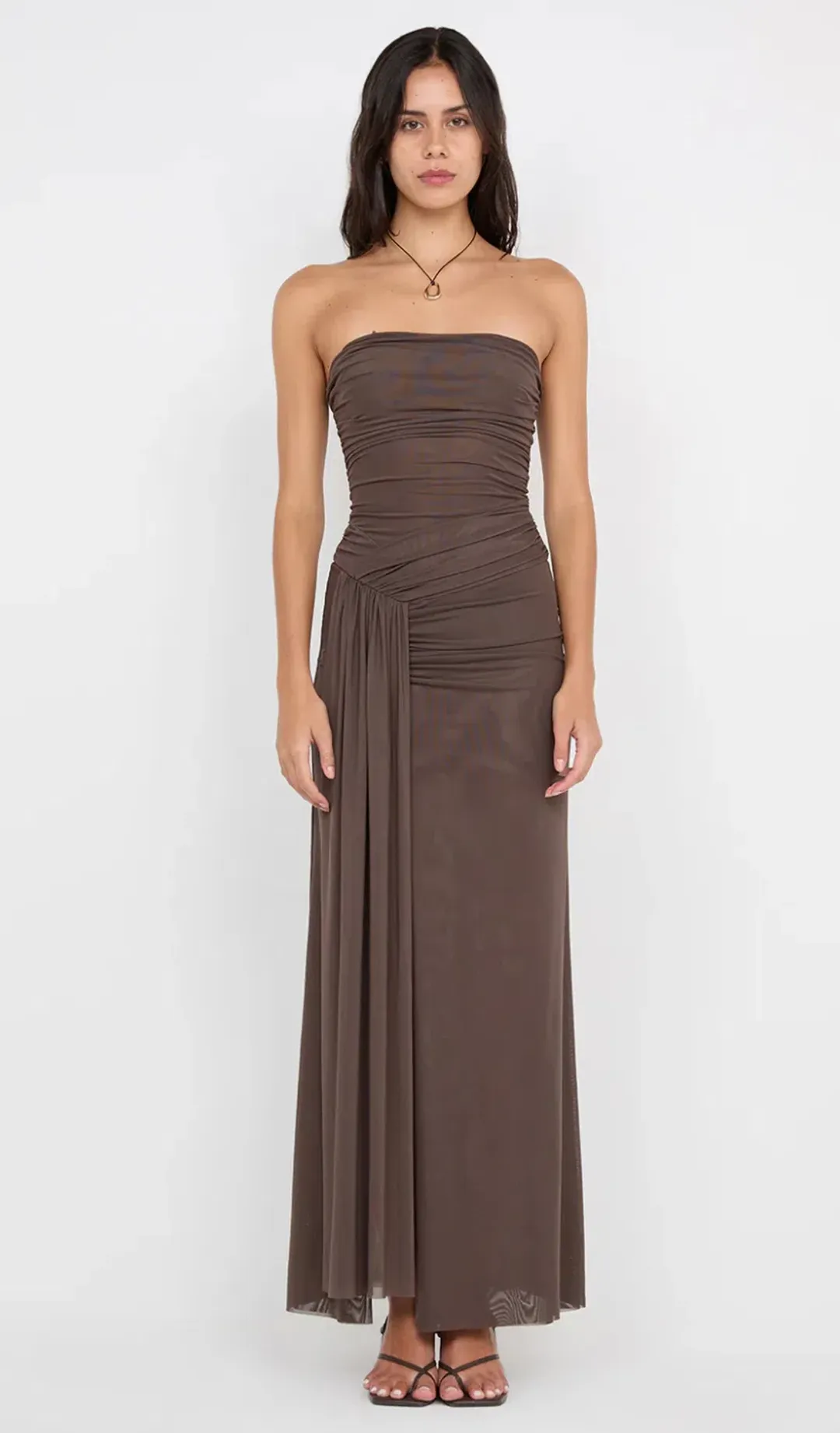 Bec + Bridge Ida Strapless Dress Milk Chocolate Size 6 for rent on The Volte - main image