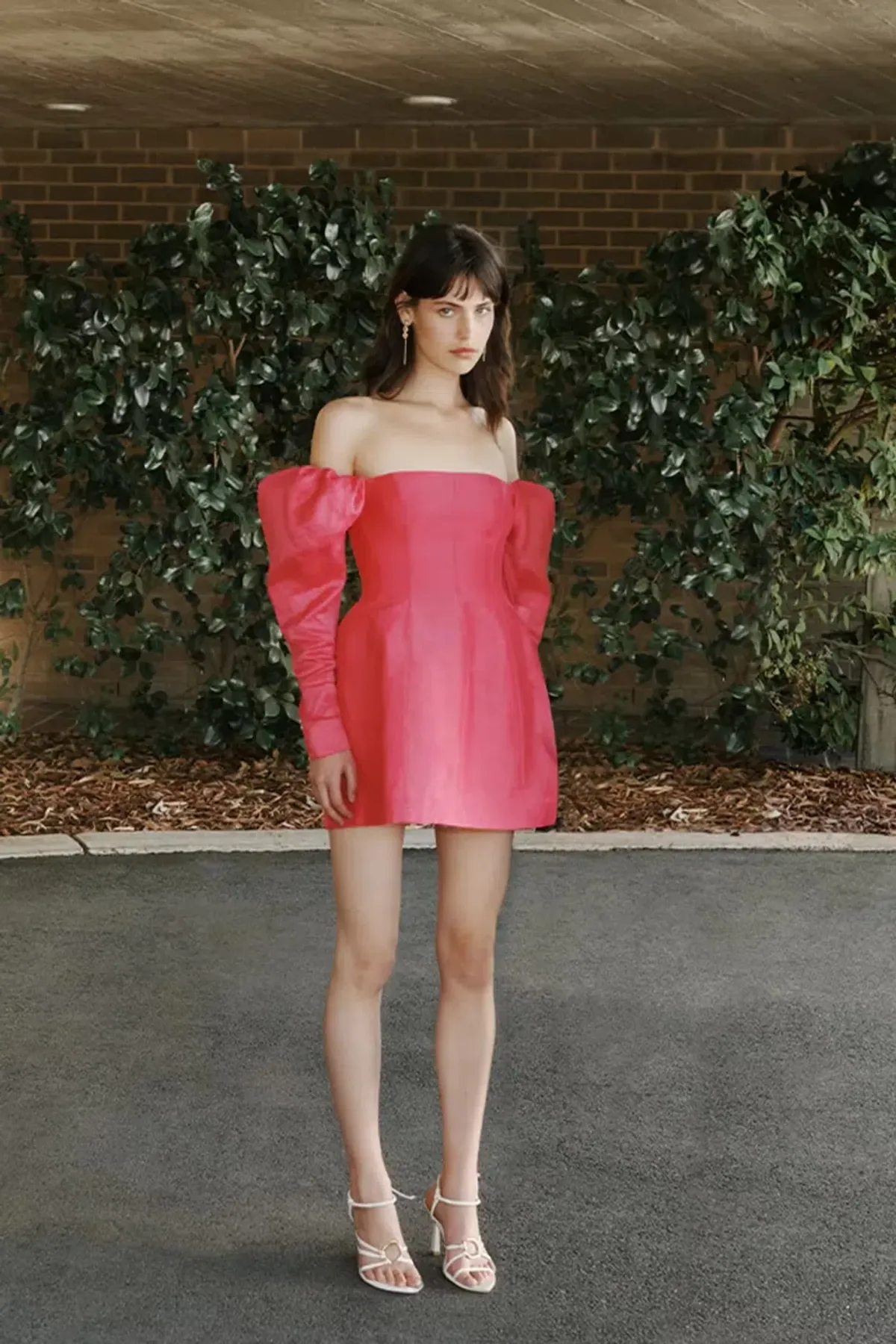 Aje Baret Sleeved Mini Dress in Pink Size 12 - Image 1