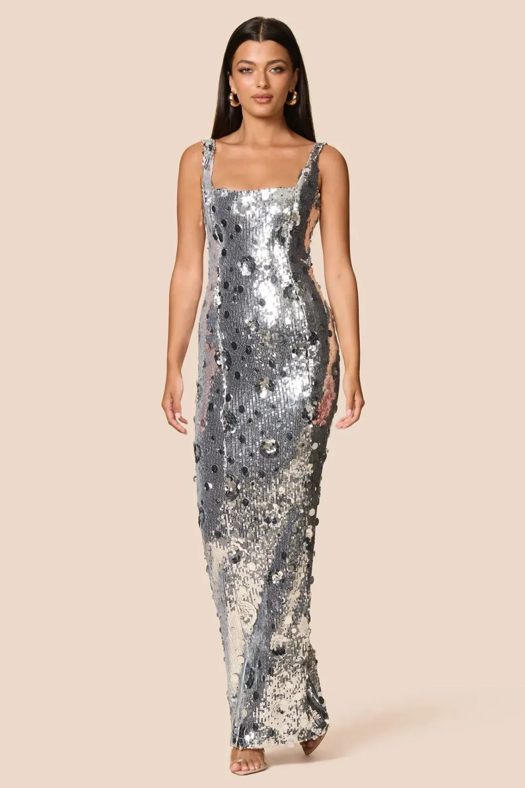 Love Nookie Seraphine Gown in Silver Size M / AU10 for rent on The Volte - main image