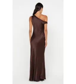 Bec & Bridge Sol Asym Maxi Dress Dark Chocolate Size AU 6 for rent on The Volte - image 4