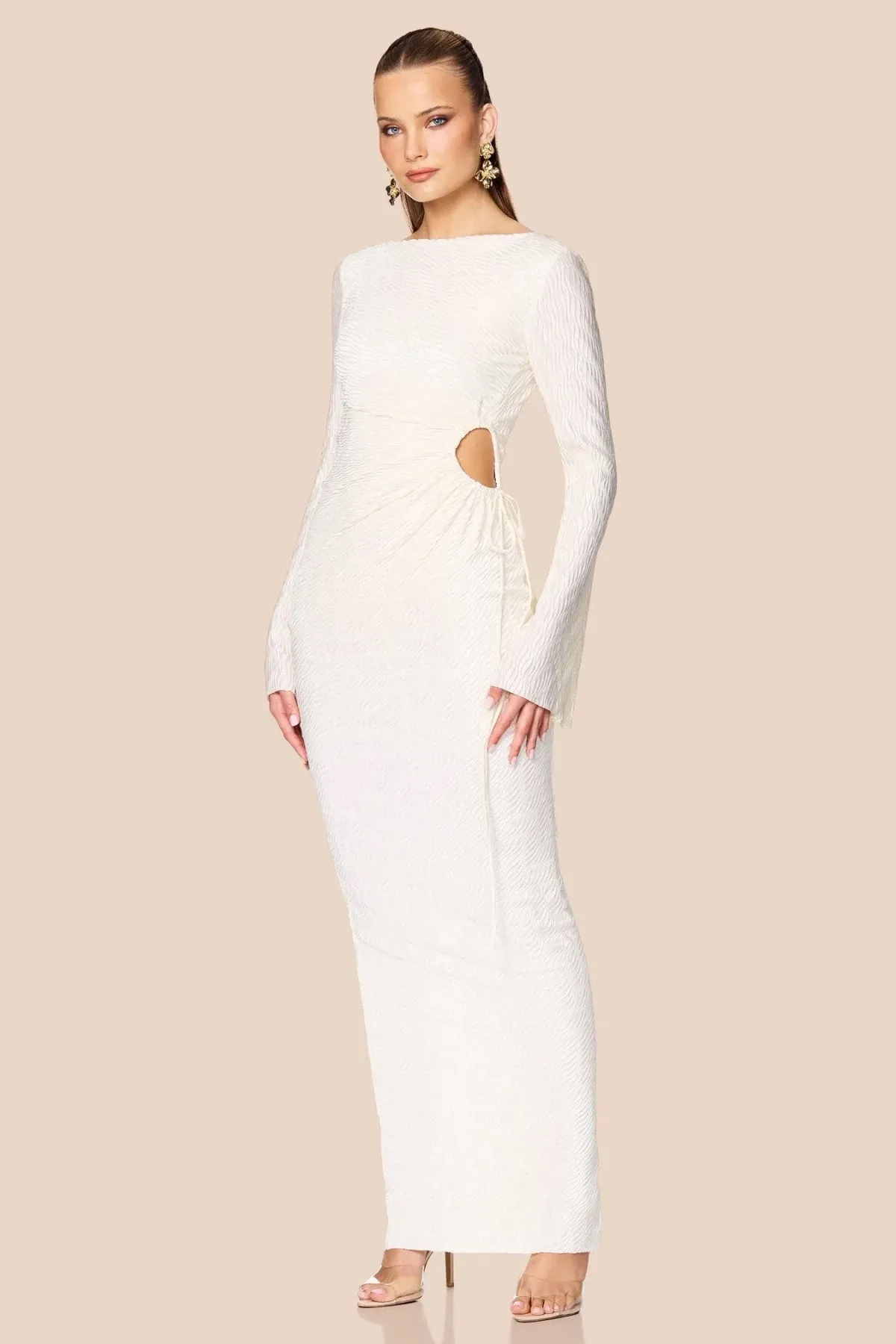 Love Nookie Mirage LS Gown Cream Size 8 - Image 1