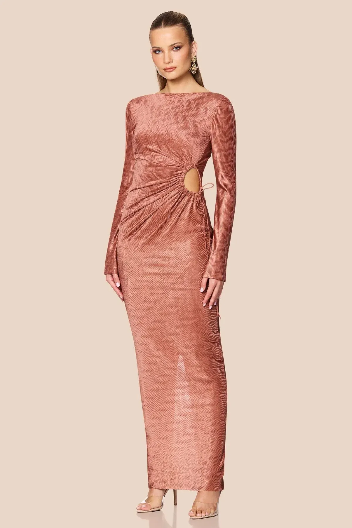 Love Nookie Mirage LS Gown in Mocha Size 10 - Image 1