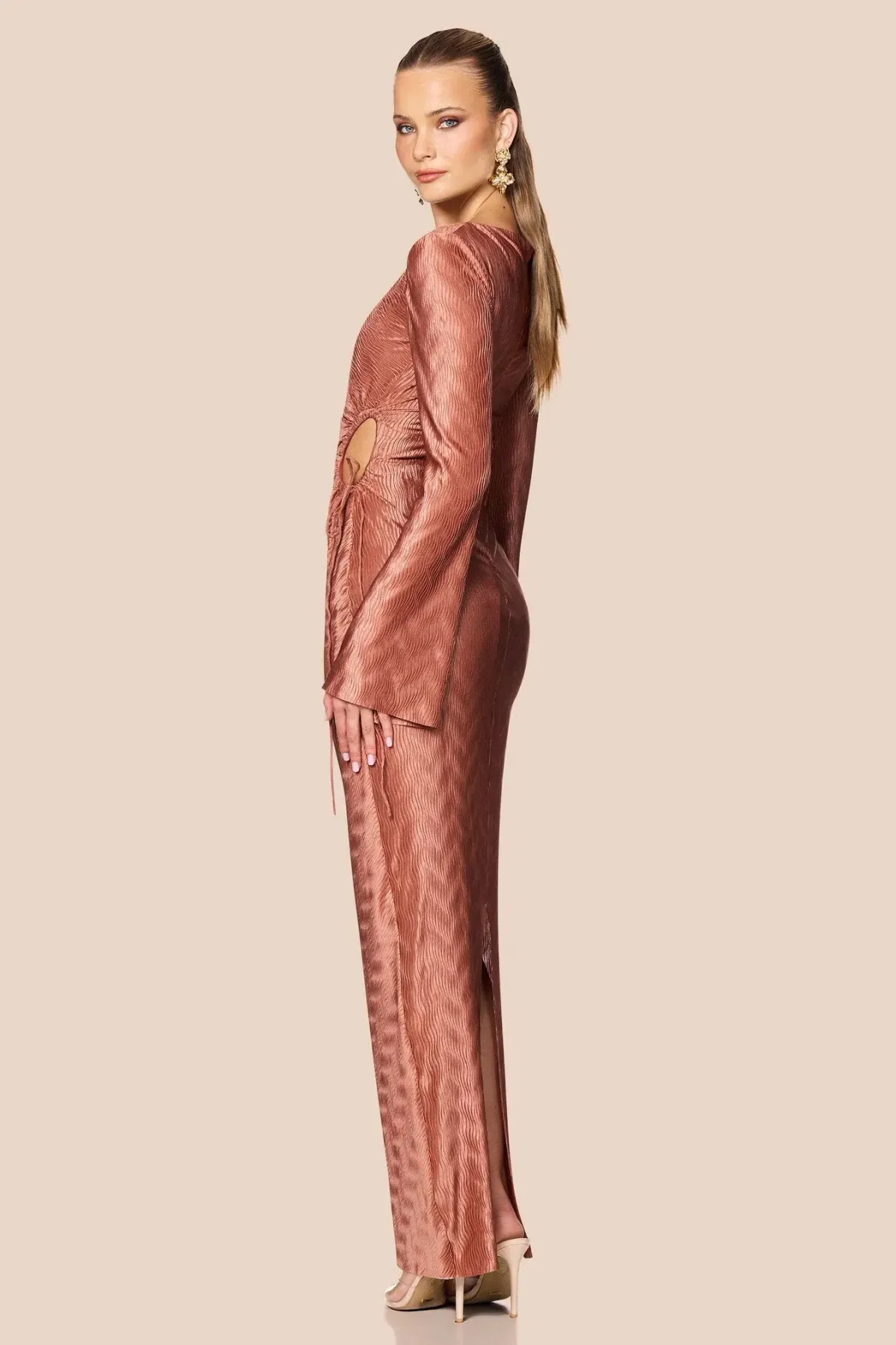 Love Nookie Mirage LS Gown in Mocha Size 10 - Image 3