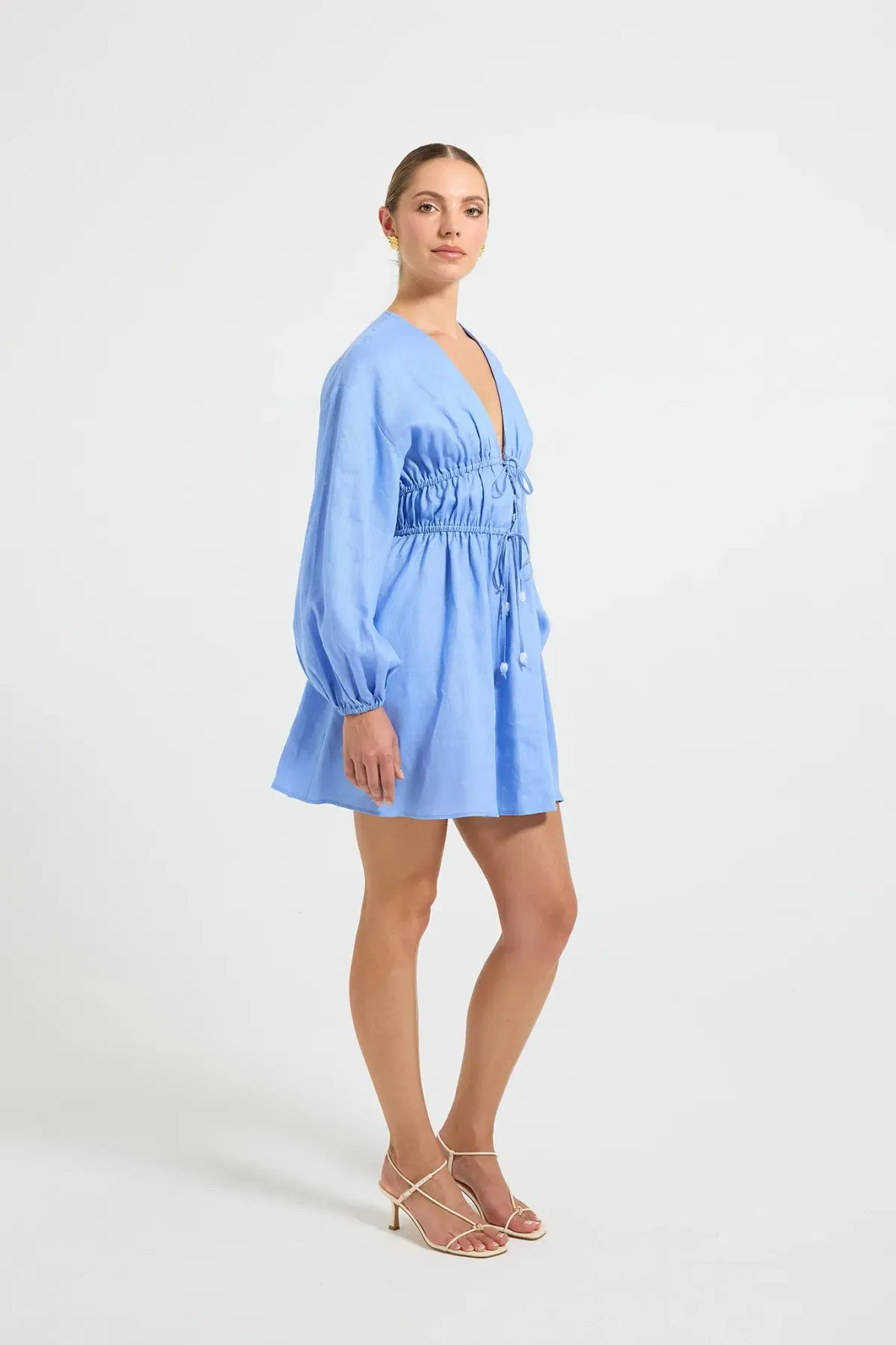 Pasduchas Vera Mini Dress Blue Size 12 - Image 2