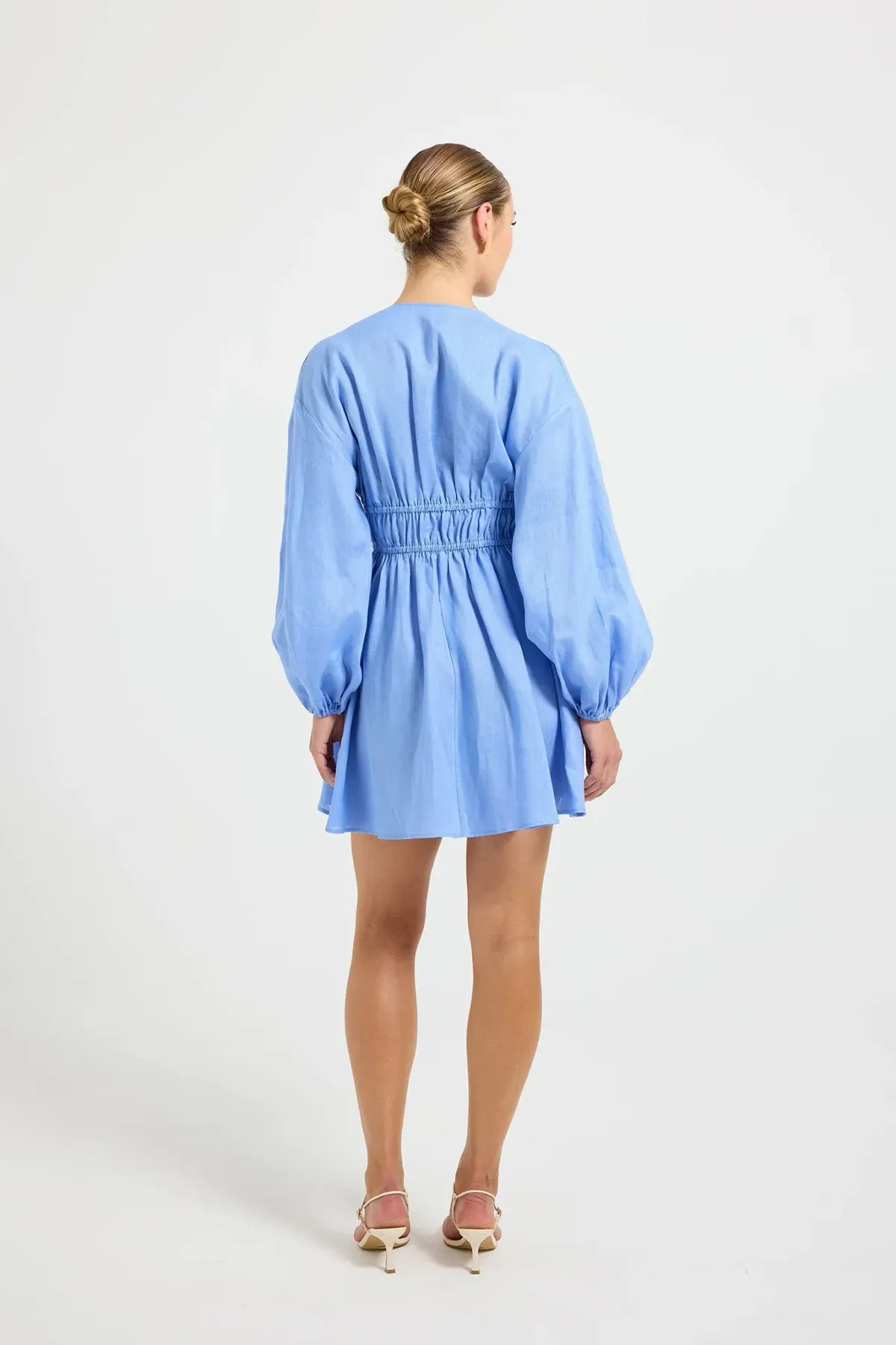 Pasduchas Vera Mini Dress Blue Size 12 - Image 3