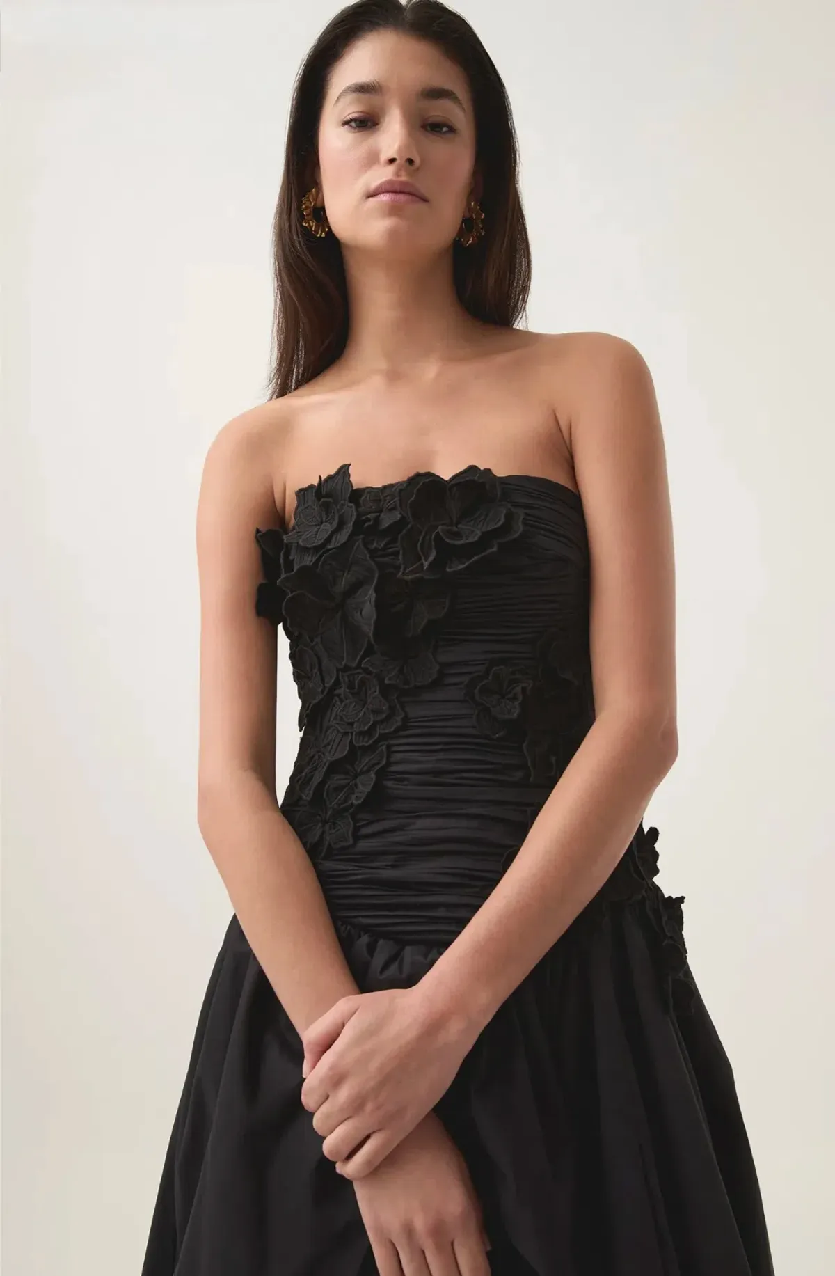 Aje Splendor Flower Gown in Black Size AU 8 - Image 3