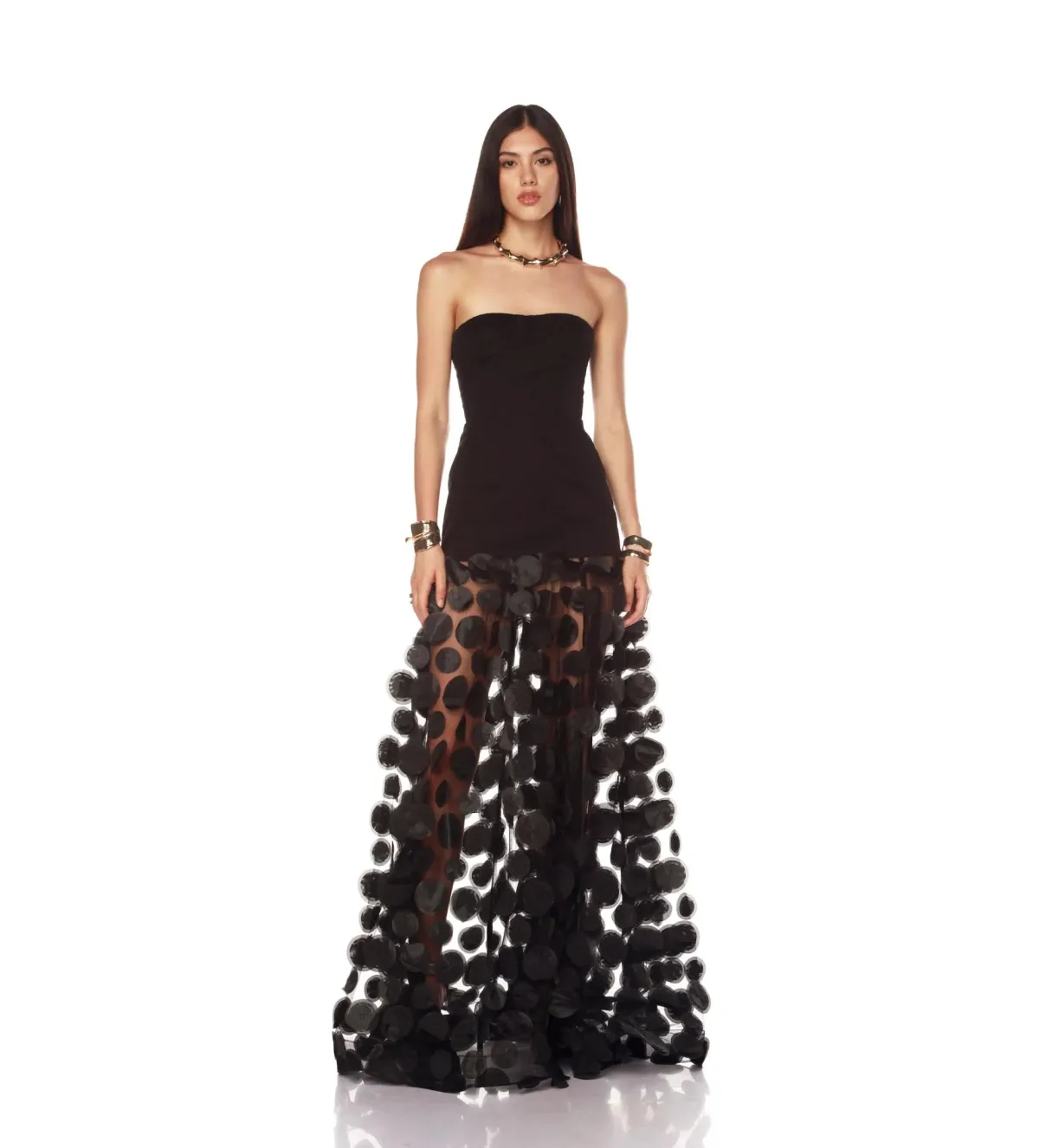Bronx and Banco Harper Strapless Gown Black Size S AU 8 for rent on The Volte - main image